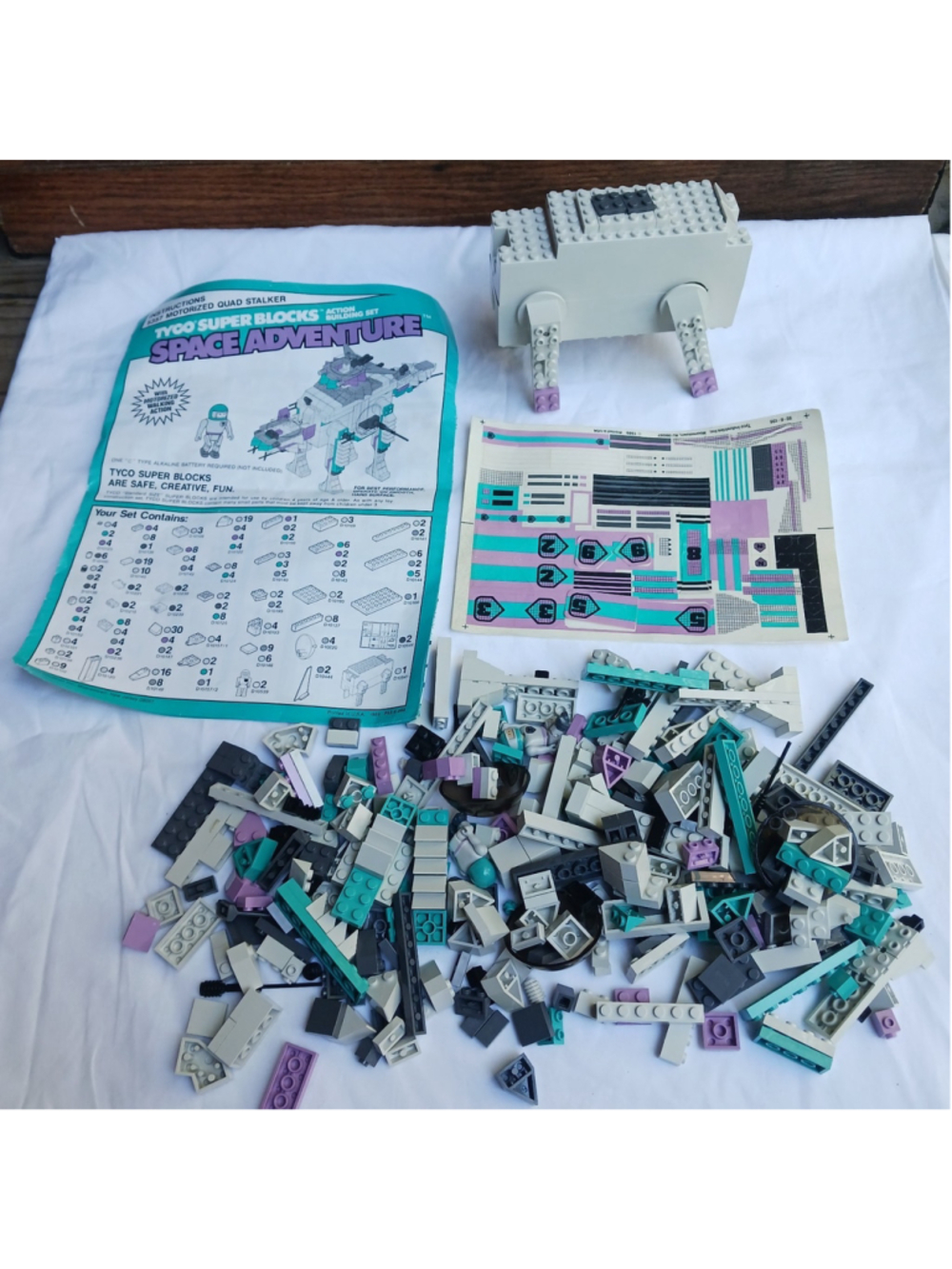 1989 TYCO Super Blocks Space Adventure 5348 Attack Ship VTG Rare